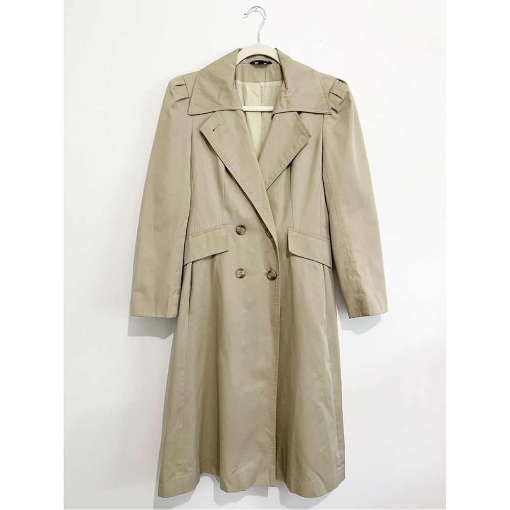 Vintage PBD International Trench Coat Double Breasted Front Pockets Women’s Sz S